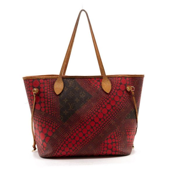 Louis Vuitton Handbags - Neverfull Kusama Waves Red Monogram Canvas Tote